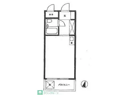 ライベストコート横浜I(ワンルーム/3階)の間取り写真