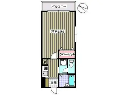 ベルメール本郷(1K/1階)の間取り写真