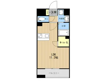 LIBTH水前寺(ワンルーム/5階)の間取り写真