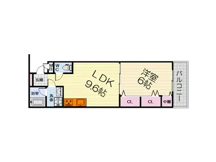 コリーヌ池上(1LDK/1階)の間取り写真