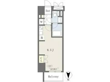 COMFORTささしまライブ(ワンルーム/5階)の間取り写真