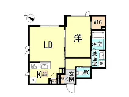 シャーメゾン六甲道(1LDK/1階)の間取り写真