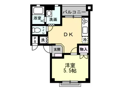 アンシャンテ(1DK/1階)の間取り写真