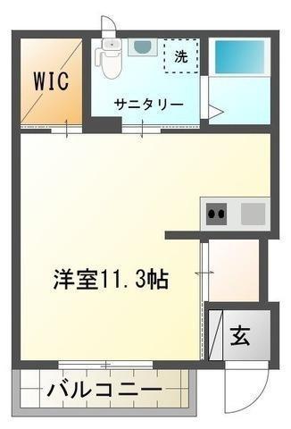 フィレール(1K/1階)の間取り写真