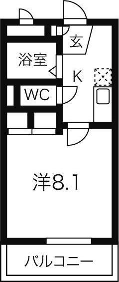 マーサ21(1K/2階)の間取り写真