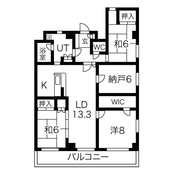 ルミエール(3LDK/1階)の間取り写真
