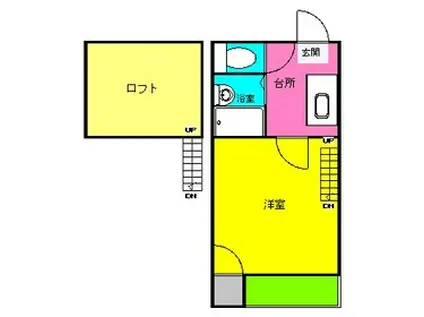 フェリーチェ唐人町(1K/1階)の間取り写真