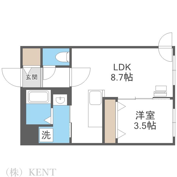 ESTALION SOEN(1LDK/2階)の間取り写真