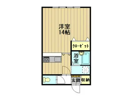 おしゃれハウス2(ワンルーム/1階)の間取り写真