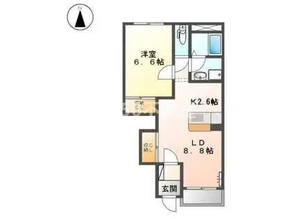 メゾンセレストA(1LDK/1階)の間取り写真