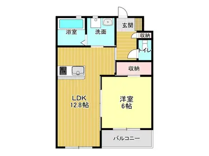 THE PARK EXIA 麻布十番(1LDK/3階)の間取り写真