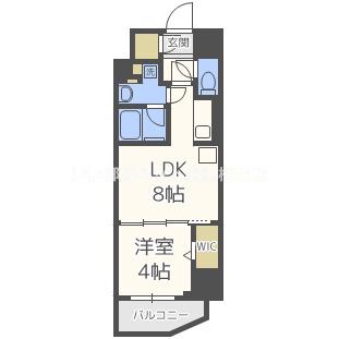 アーバネックス西天満(1LDK/3階)の間取り写真
