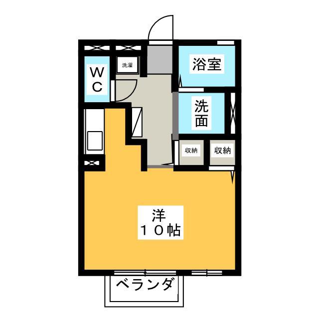 アトリオクレール(ワンルーム/1階)の間取り写真