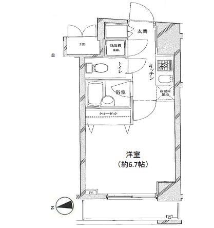 パレステュディオ文京湯島DOLCE(1K/3階)の間取り写真