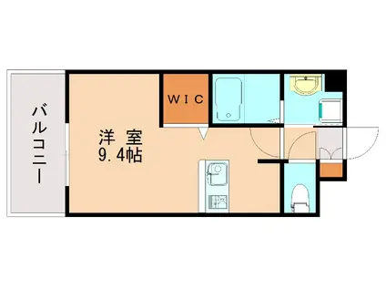 エンクレスト博多駅南GRACE(ワンルーム/4階)の間取り写真