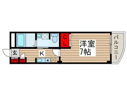 GOTOII(1K/7階)の間取り写真
