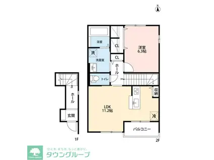 ライトメゾン(1LDK/1階)の間取り写真