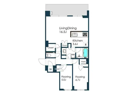 クラッシィハウス世田谷公園マスターズガーデン(2LDK/2階)の間取り写真