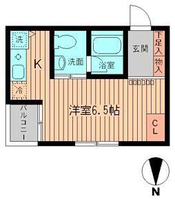 NERV西早稲田(1K/1階)の間取り写真