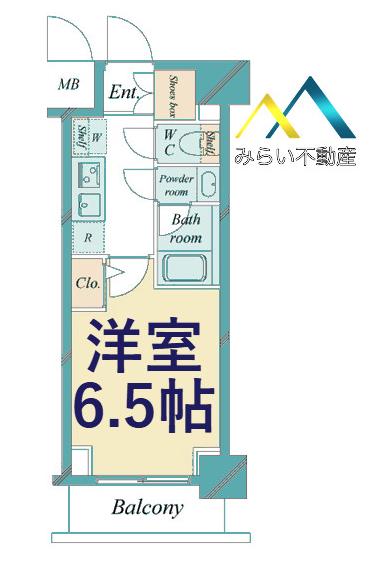 ドゥーエ新横浜(1K/11階)の間取り写真