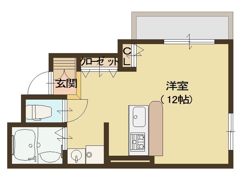 PSマンション中加賀屋(ワンルーム/2階)の間取り写真