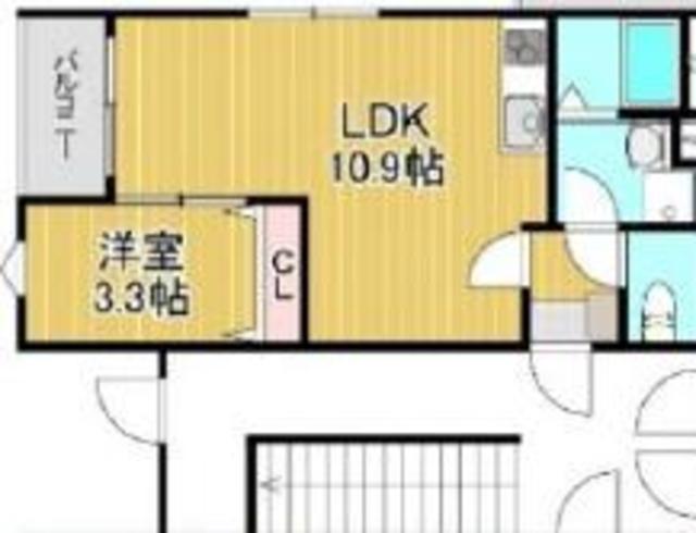 グランアクシス(1LDK/1階)の間取り写真