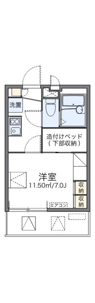 レオパレスJIZO(1K/3階)の間取り写真