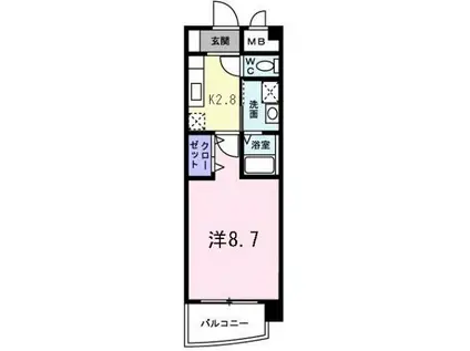 フィオーレ ジュネス(1K/1階)の間取り写真