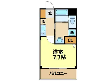 BCASA MIYAMAEDAIRA(1K/3階)の間取り写真