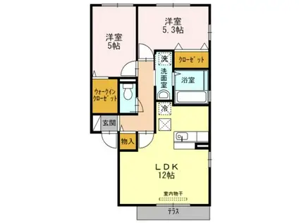 コスモ新森(2LDK/1階)の間取り写真