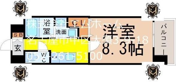 NORITAKE RISE(1K/3階)の間取り写真