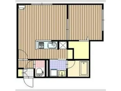 GARE水車町(1LDK/3階)の間取り写真