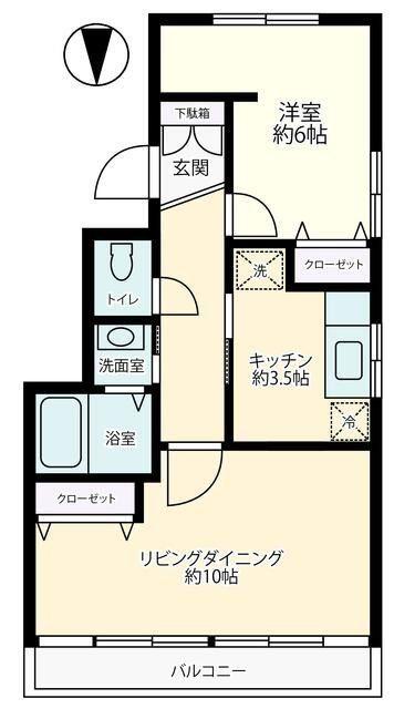 RAYビル浅草(1LDK/2階)の間取り写真