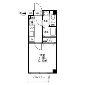 SOLASIARESIDENCE高円寺(1K/3階)の間取り写真