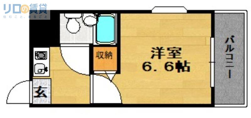 プレスト下新庄(1K/3階)の間取り写真