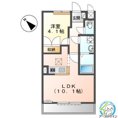 ライブリーレジデンス(1LDK/1階)の間取り写真