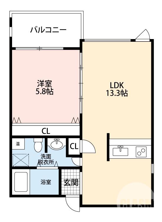 LA SANTE(1LDK/4階)の間取り写真