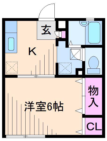 アトリーズ綱島A棟(1K/1階)の間取り写真