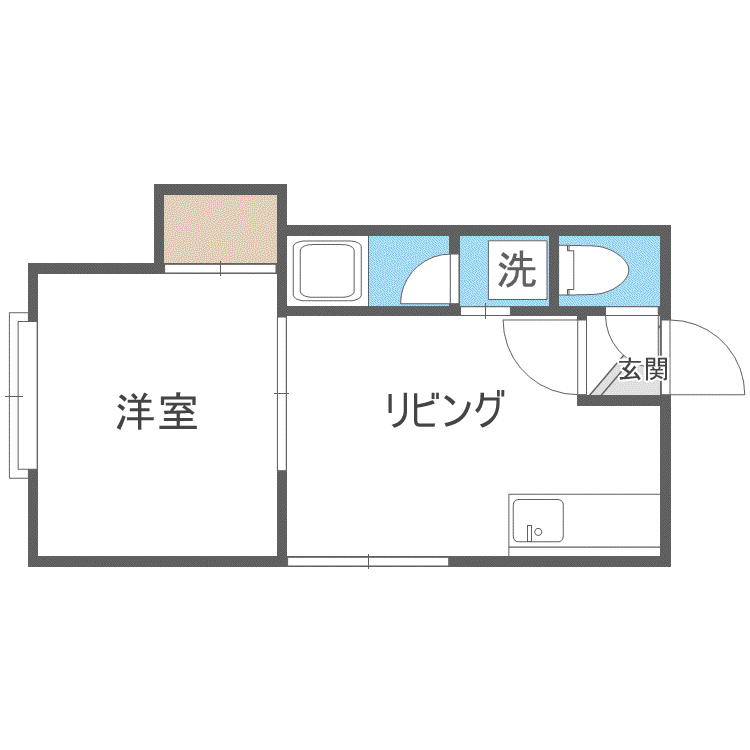  JPコート元町II (1DK/2階)の間取り写真