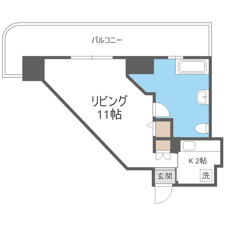AMSTOWER南6条(1K/7階)の間取り写真