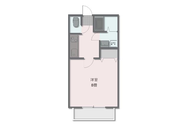 ショコラハウス(1K/2階)の間取り写真
