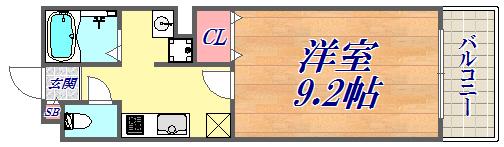 カーヨパレス二宮(1K/2階)の間取り写真