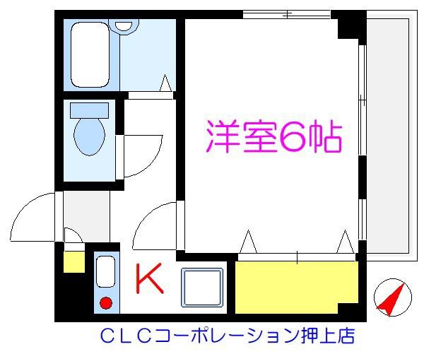 パークサイドハウス(1K/2階)の間取り写真