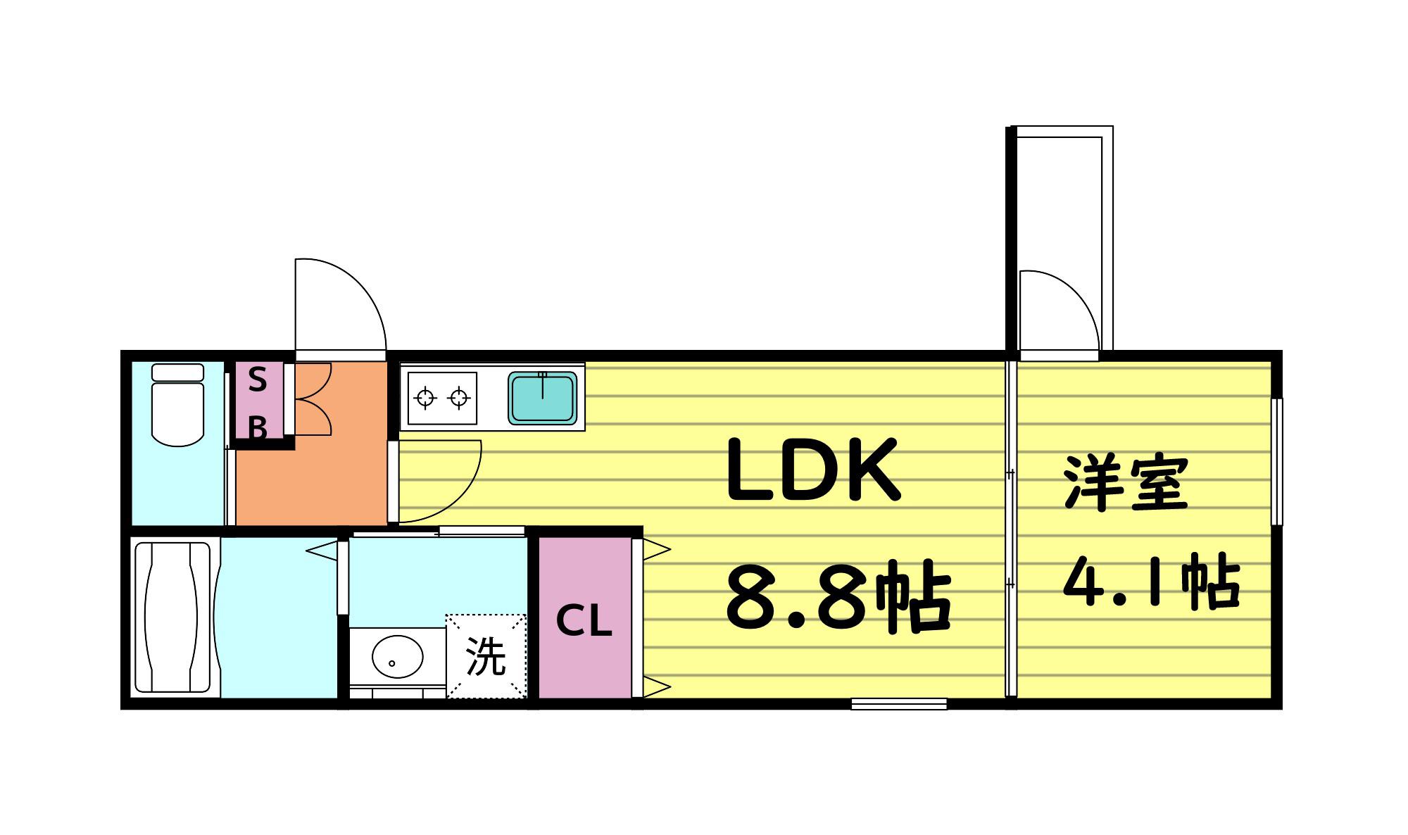 COURT MT(1LDK/2階)の間取り写真
