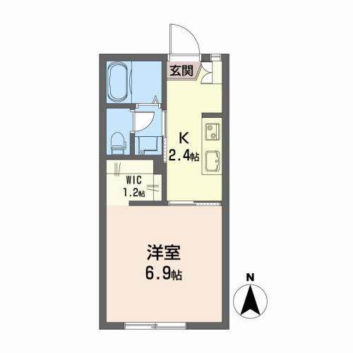 グレ・YOKOHAMA B(1K/2階)の間取り写真