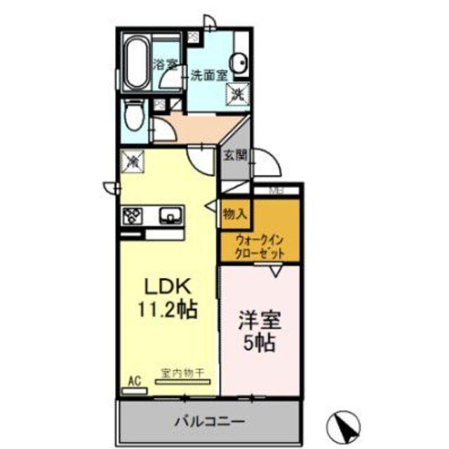 LB吹上(1LDK/3階)の間取り写真