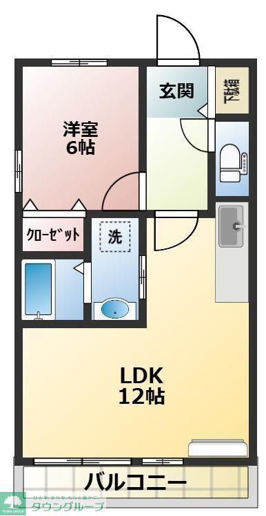 BOSSⅢ(1LDK/3階)の間取り写真