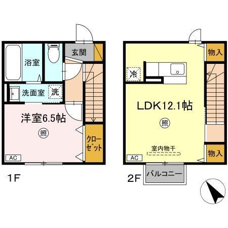 ファースト ステージ(1LDK/1階)の間取り写真