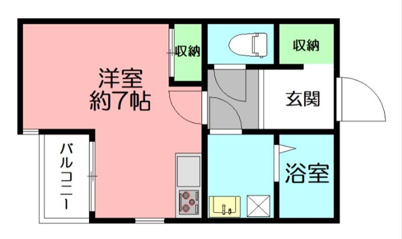 NS ROOM(ワンルーム/2階)の間取り写真