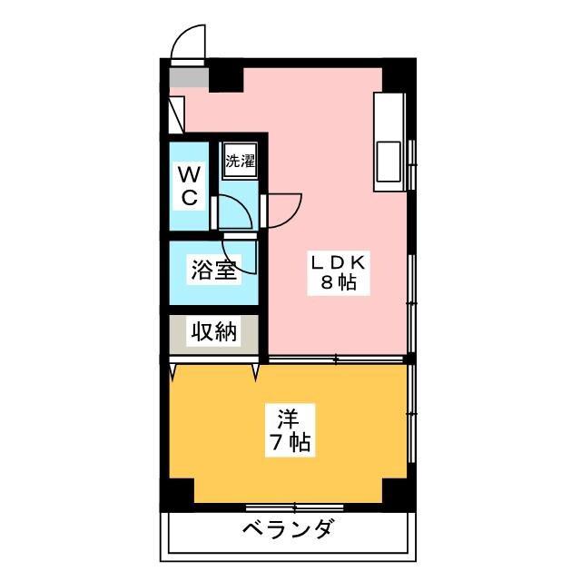 リバティ90(1LDK/7階)の間取り写真
